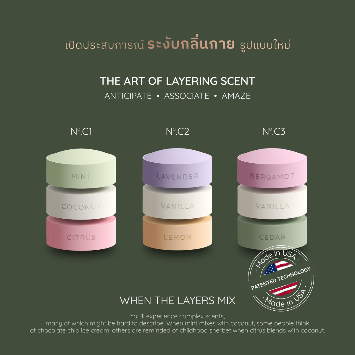 ระงับกลิ่นกายธรรมชาติหลายกลิ่น