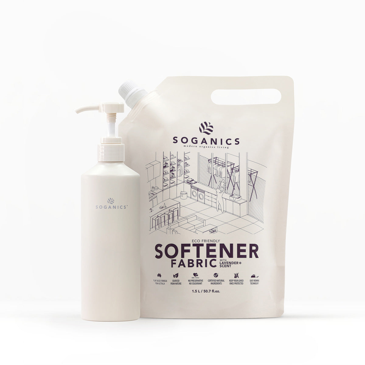 Soganics Aluminum Bottle &amp; Refill Pack